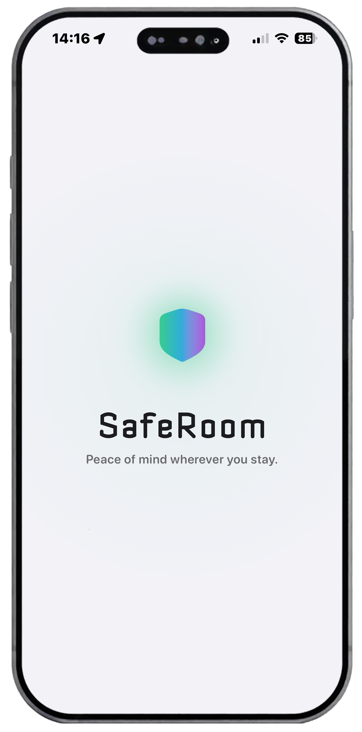 SafeRoom home screen